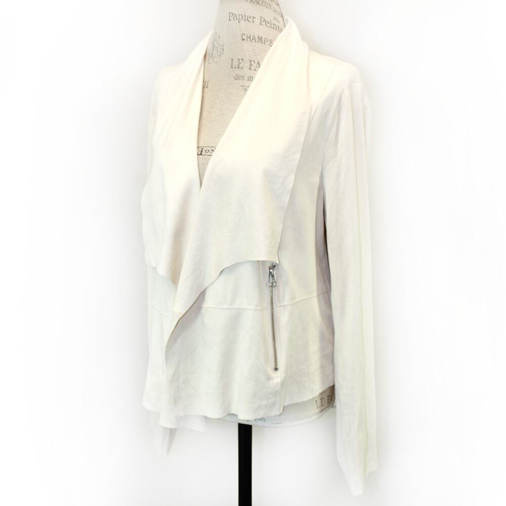 Sofia Jeans by Sofia Vergara Cardigan Faux Suede Open Front Soft Zip Pocket XL